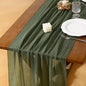 Cheesecloth Table Runner Summer Boho Wedding Shower Party Home Decor | Olive by Socomi
