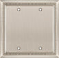 Henne Bery Sunken Pearls Heavy Duty Decorative Wall Plate Switch Plate Outlet Cover (Double Blank, Satin Nickel)