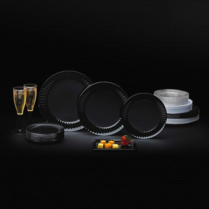 Party Essentials Deluxe Quality Hard Plastic 40 Count Party/Dinner Plates - Image 7