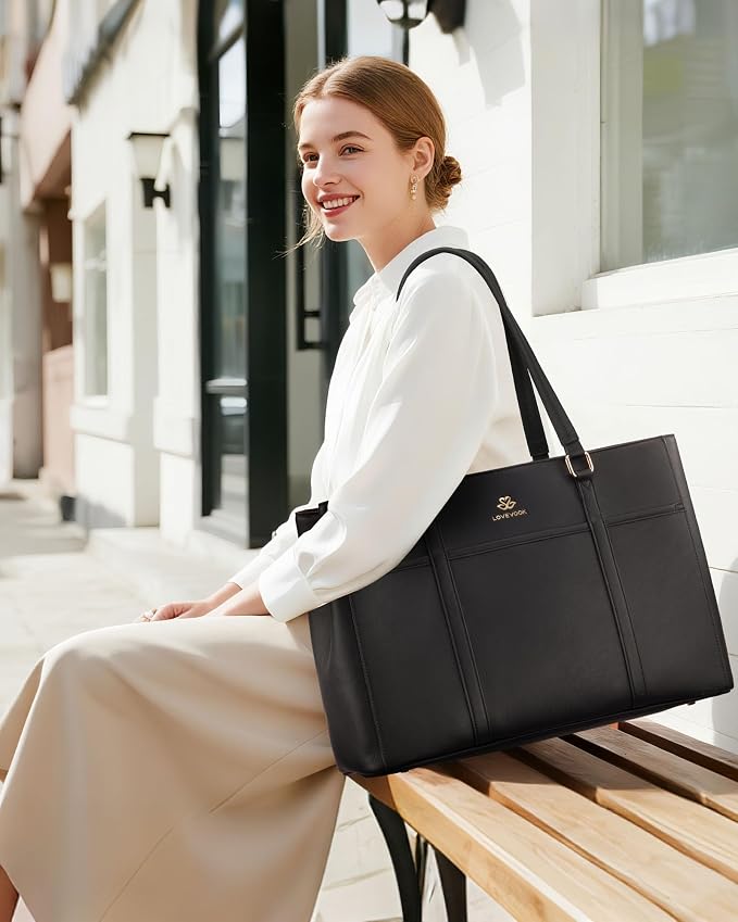 LOVEVOOK Lunch Bag for Women, Work Laptop Tote Bag - Image 2