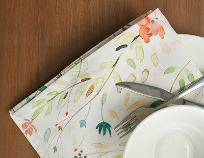 Maison d' Hermine Cloth Napkins Set of 4 100% Cotton Everyday Reusable Square Napkins Cloth Washable, Dinner, Party, Wedding, Restaurant, Spring/Summer (Colmar, 20" x 20")