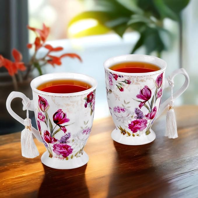 STP GOODS Porcelain Tea/Coffee Cup in Gift Box Fine Porcelain Coffee Cup Tea - Image 2