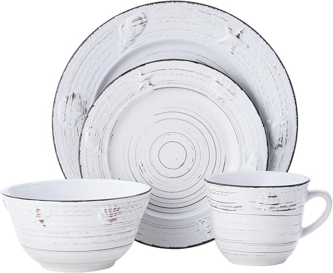 Pfaltzgraff Trellis Coastal 16-Piece Dinnerware Set, Service - Image 2