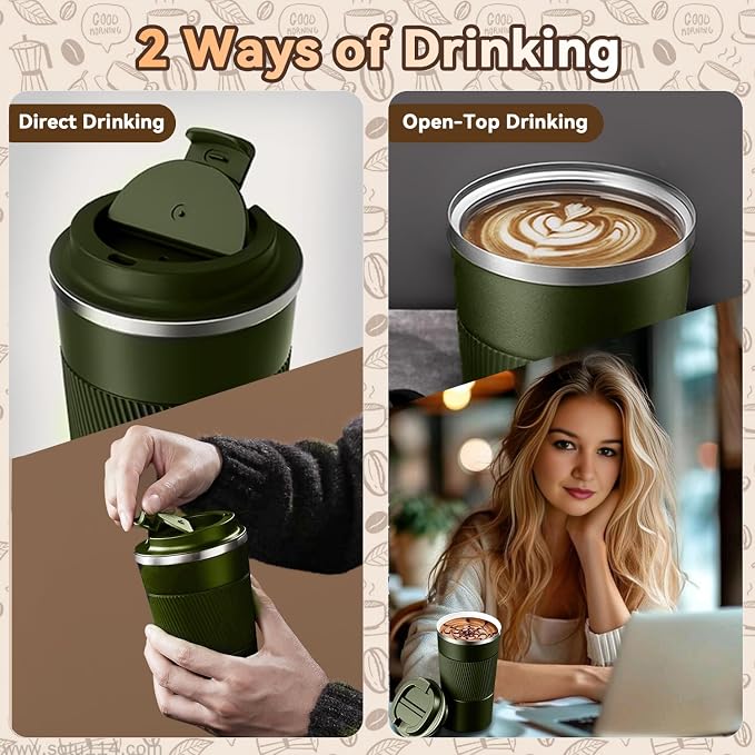 17OZ Travel Coffee Mug Insulated Coffee Cup - Image 8