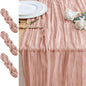 Cheesecloth Table Runner 10FT 3Pcs Dusty Pink Boho Gauze Sheer Runners | Cheese by Xiomot