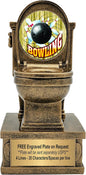 Decade Awards Action Pedestal Gold Toilet Bowl Trophy with Optional Inserts - Custom Engraved Plate On Request (7 Inch Tall)