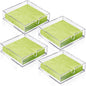 Acrylic Cocktail Napkin Holder for Table, Clear Beverage Napkin Holder Square Rectangle for Dinner, Kitchen, Bathroom, Restaurant, Bar (4 Pieces, 7 x 7 Inch)