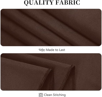 8 Pack Brown Tablecloth 60 x 102 Inch Rectangular Table Cloth for 6 Foot Rectangle Tables, Wrinkle Resistant Washable Rectangle Fabric Table Covers for Wedding Party Banquet Buffet and Camping