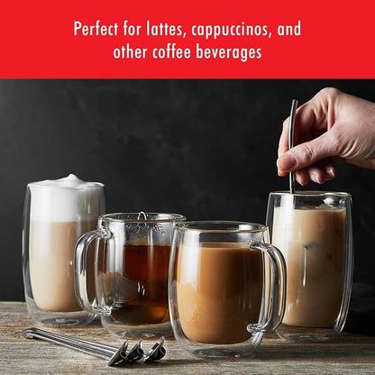 ZWILLING Sorrento Plus 8-pc Double-Wall Glass Coffee Mug Set - Image 8