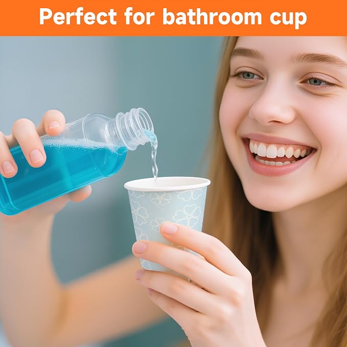 METAPRINT 600 Pack 3 oz Bathroom Cups, Disposable Paper Cups - Image 6