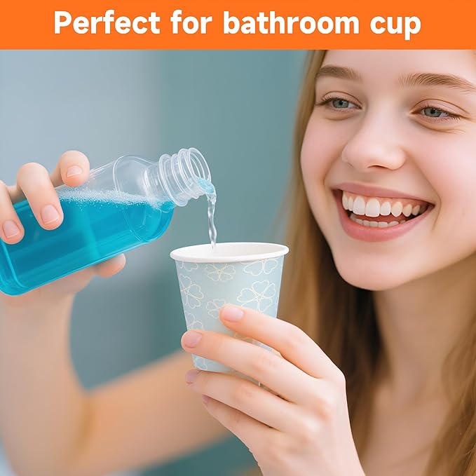 METAPRINT 100 Pack 3 oz Bathroom Cups, Disposable Paper Cups - Image 6