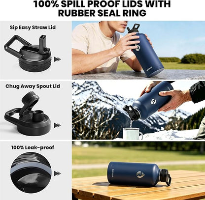RAYMYLO Insulated Water Bottle 87 oz, Triple Wall Vacuum Stainless Steel | - Image 3