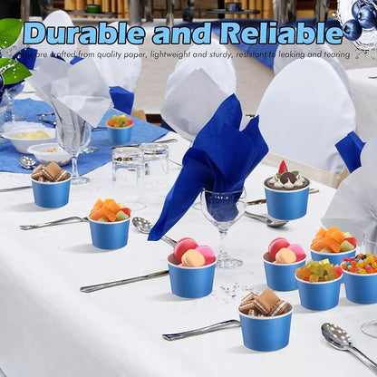 Jingmore Paper Ice Cream Cups 9oz Colored Disposable Dessert Bowls - Image 5