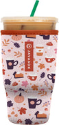 Sok It JavaSok Iced Coffee & Cold Soda Insulated Neoprene Cup Sleeve (PSL, Large: 30-32oz)