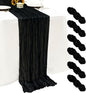 6Pack Black Cheesecloth Table Runners, 17 x 108 inch Black Table Runners | by Seveups
