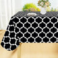 Smiry Rectangle Table Cloth, Waterproof Vinyl Tablecloth with Flannel Backing for Rectangle Tables, Wipeable Spillproof Plastic Tablecloths for Dining, Camping, Indoor and Outdoor (54"x78", Black)