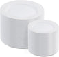 AOZITA 200 PCS White Plastic Plates, Premium Heavy Duty Disposable Plates by AOZITA