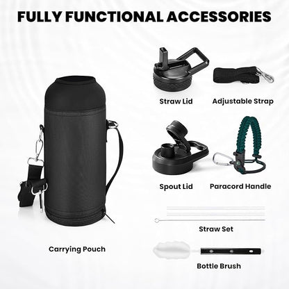 RAYMYLO Insulated Water Bottle 40 oz, Triple Wall Vacuum Stainless Steel | - Image 7