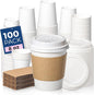 Fit Meal Prep 100 Pack 8 oz Disposable Coffee Cups by FMPBRANDS