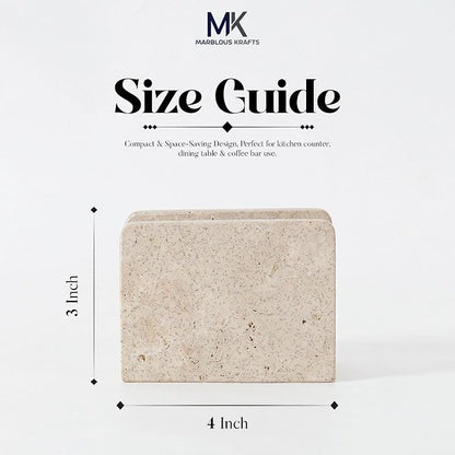 Travertine Mini Napkin Holder 3" x 4" Inch Serviette Holder - Image 3