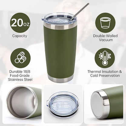 IEOVIEE 32 Pack 20oz Stainless Steel Insulated Bulk Tumblers - Image 5