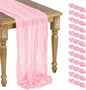 12 Pack Rose Gold Cheesecloth Table Runner 10ft Boho Gauze Cheese Cloth Table by WJWHQ