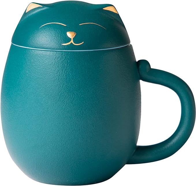 HEER Cat Ceramic Tea Mug 13.5oz by HEER
