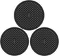3 Pack Silicone Coasters for Drinks, Thickened Black Coaster by CAETOUNG