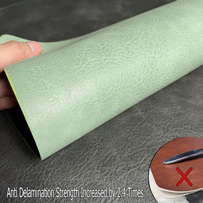 Sage Green Place Mats and Coaster Sets, Faux Leather Effect Place Mats - Image 4