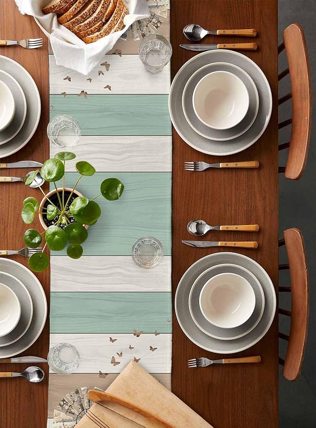 Farmhouse Windmill Table Runners 120 Inches Long, Cotton Linen Fabric Table - Image 5