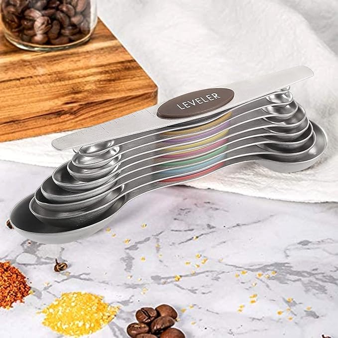 19-Pc Magnetic Measuring Cups and Spoons Set, - Image 5