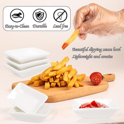 Ceramic Soy Sauce Dish, 6pcs Sushi Dipping Sauce Bowls Dipping Sauce Cups Soy Sauce Dish, Ceramic Dipping Sauce Cups Dipping Bowls For Sauce, Side Dish, Condiments, Sushi