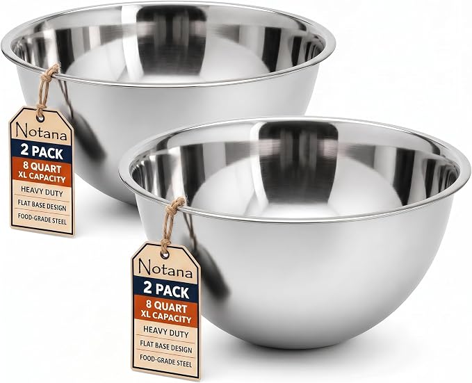 Large Stainless Steel Mixing Bowl 8 Quart - Image 7
