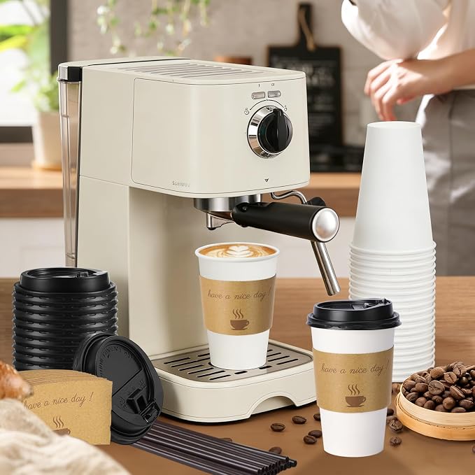 BYSNOW 16 oz 50 pack Disposable Coffee Cups - Image 4