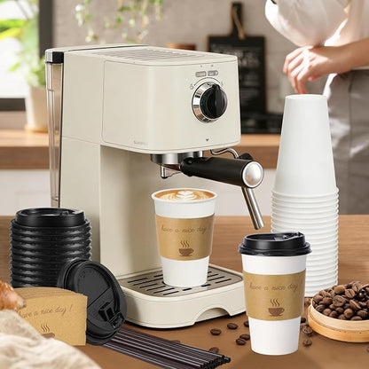 BYSNOW 16 oz 50 pack Disposable Coffee Cups - Image 4
