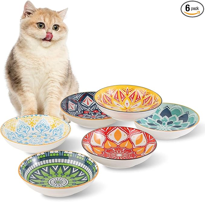 Ceramic Cat Bowls Set of 6 by AHX
