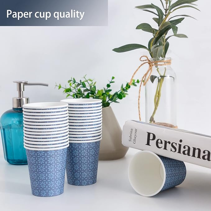 Clawsoff 300 Pack 5 oz Paper Cups Disposable Bathroom Mouthwash Cups Navy | - Image 4
