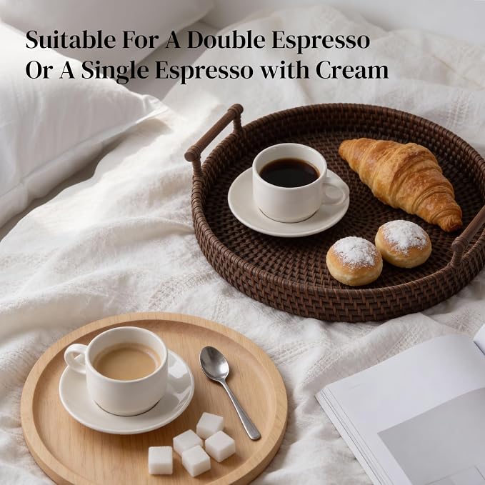 DOWAN 2.5 OZ Stackable Espresso Cups, Porcelain Coffee Cups - Image 8