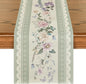 Artoid Mode Green Printed Lace Floral 210 GSM Spring Table Runner, Seasonal by ArtoidMode