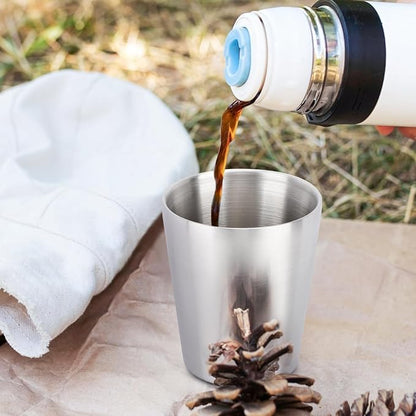 Beasea Stainless Steel Cups 8.8 oz, 4 Pack Small Stainless Steel Tumbler Bulk - Image 7