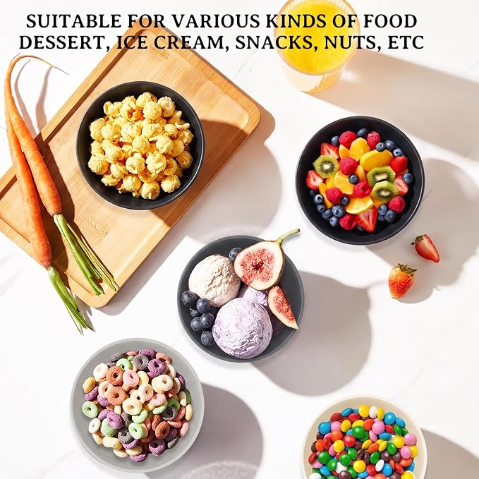 Wheat Straw Bowls Sets of 8, 10oz Small Plastic Bowl Reusable, Unbreakable - Image 6