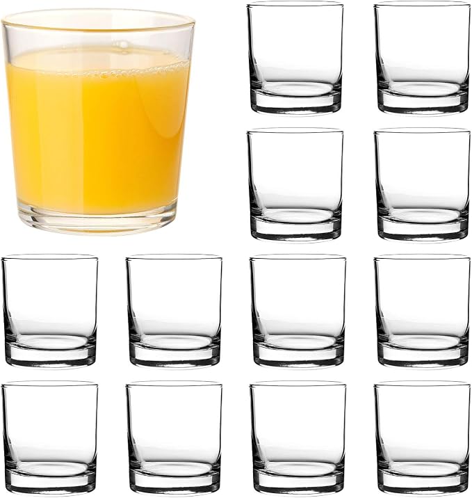QAPPDA Whiskey Glasses 7oz, 12 Pack Old Fashioned Glass | Clear Premium by QAPPDA