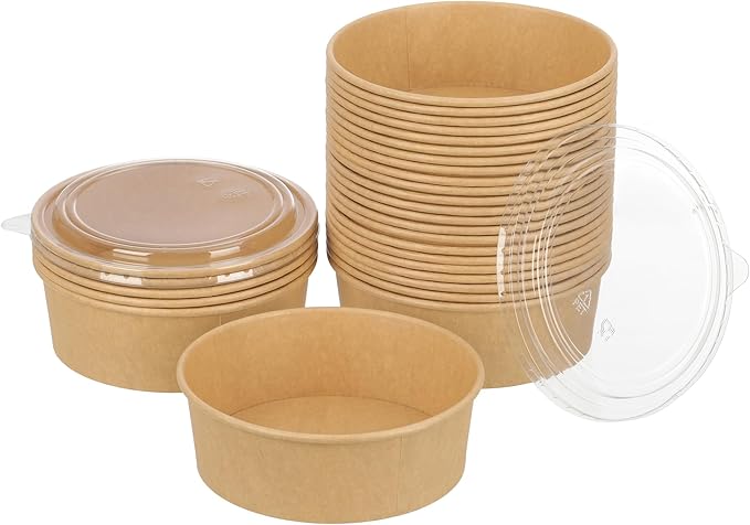 100 Pack 38 oz Disposable Bowls by GHEIR