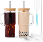 JunVpic Glass Tumbler, 24 oz Ice Coffee Cups by Junvpic