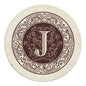 Thirstystone Monogram Round Natural Sandstone Coaster 4 Pack | 4" Diameter by Thirstystone