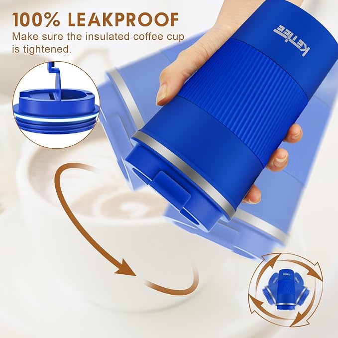 KETIEE Travel Coffee Mug 12oz: Insulated Travel Mug - Image 5