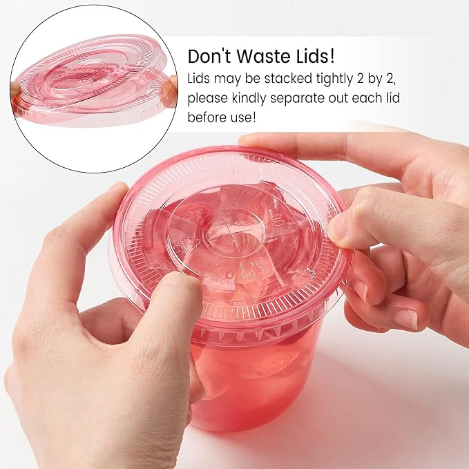 50 Sets - 12oz Pink Plastic Cups - Image 7