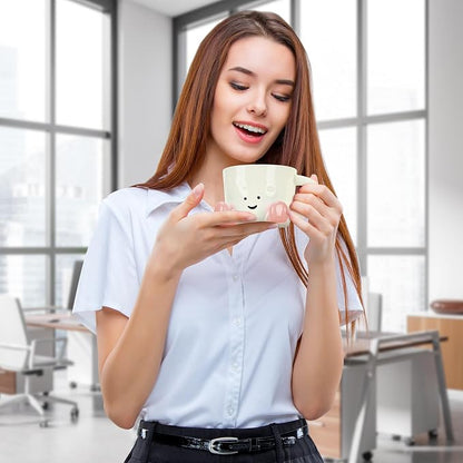 Coffee Mugs, Cute funny Mug For Women, 380ml Unique Ceramic Coffee Tea Cups - Image 3