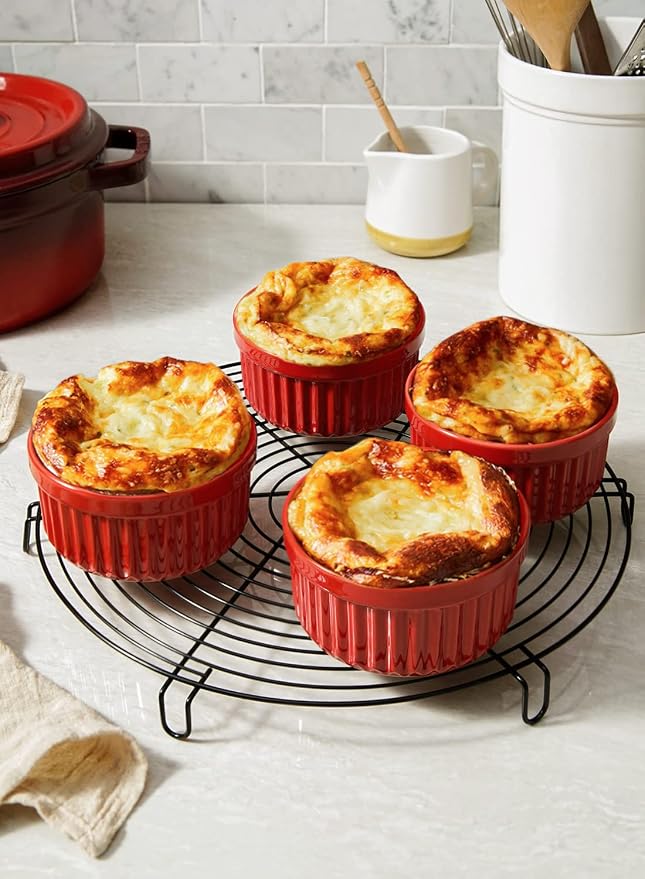 LE TAUCI 8 Oz Ramekins, Creme Brulee Dishes, Porcelain Ramekin Set - Image 4