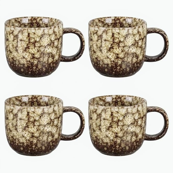 Ceramic Espresso Cups 5oz Small Modern Coffee Cup Thick Walled, Matcha Cups by Unknown
